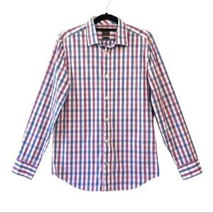 Men’s GAP Slim Fit Non Iron Purple Check Shirt - M